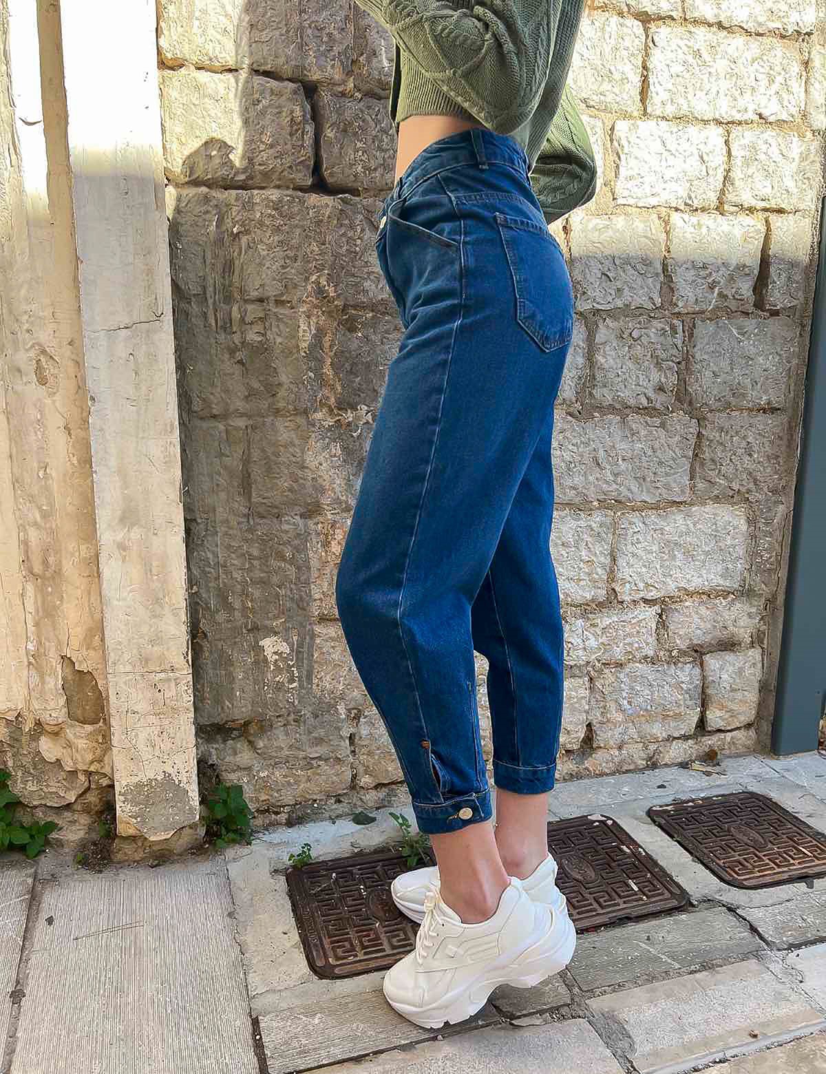 Γυναικείο μπλε τζιν παντελόνι Buggy LY4307 φωτογραφία